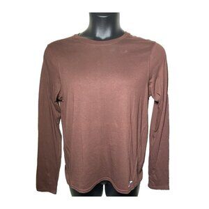 Brooks Womens Size Small Run Raisin Distance Long Sleeve Tee Shirt Dri layer